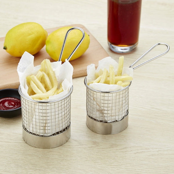 Stainless Steel Mini Fries Basket Restaurant Snack Bread Plate, J13446S, J13446L, J13443S, J13443L, J13447M, J13448S, J13448L, J13442S, J13449