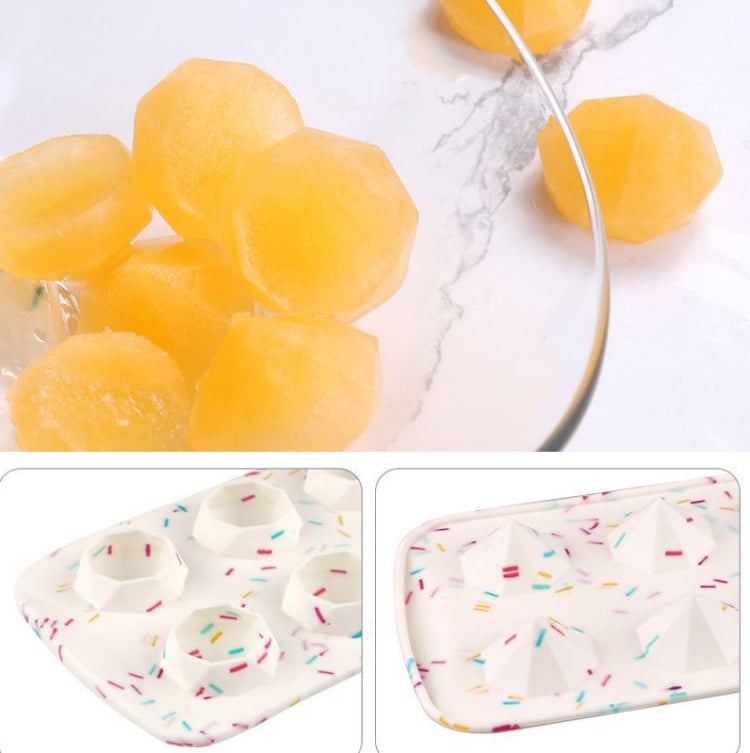 2 PCS Creative Silicone Ice Tray Mold 8 Continuous Mould Home-Made DIY Ice Tray Box, Style:, Fruit  (Blue), Fruit  (Vermillion), Round  (Red), Round  (Blue), Brick  (Blue), Brick (Gray), Five-star  (Blue), Ice Cream (Blue), Lemon  (Green)              ...