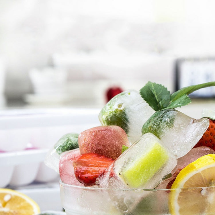 2 PCS Creative Silicone Ice Tray Mold 8 Continuous Mould Home-Made DIY Ice Tray Box, Style:, Fruit  (Blue), Fruit  (Vermillion), Round  (Red), Round  (Blue), Brick  (Blue), Brick (Gray), Five-star  (Blue), Ice Cream (Blue), Lemon  (Green)              ...