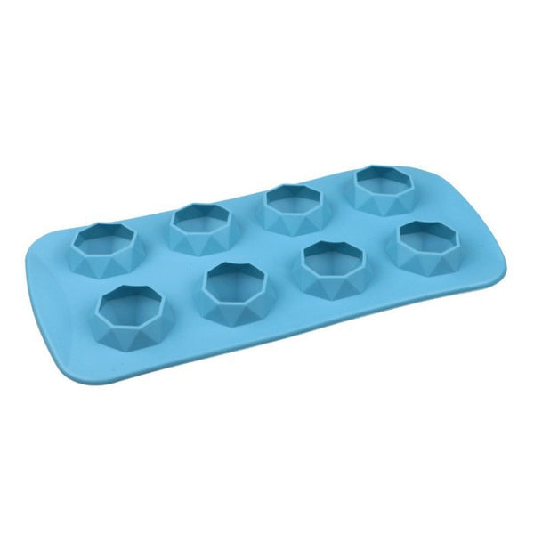 2 PCS Creative Silicone Ice Tray Mold 8 Continuous Mould Home-Made DIY Ice Tray Box, Style:, Fruit  (Blue), Fruit  (Vermillion), Round  (Red), Round  (Blue), Brick  (Blue), Brick (Gray), Five-star  (Blue), Ice Cream (Blue), Lemon  (Green)              ...