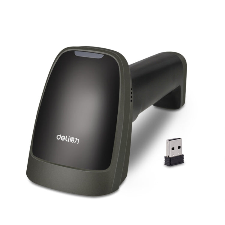 Deli  Wired And Wireless Scanner Drugstore Supermarket Catering Logistics Cash Register Scanner, 14882W (Black), 14882W (White)