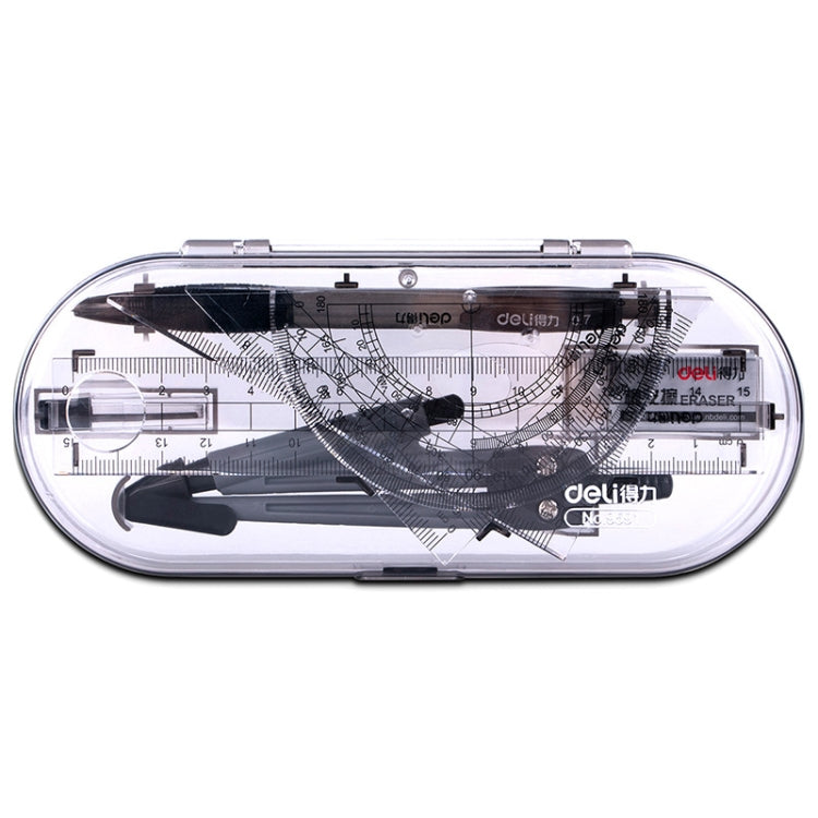 Deli 9591 Student Drawing Set 8 Piece Set Compass Ruler Set Student Stationery