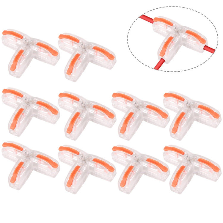 10 PCS T11 Household Universal T-Type Pressure-Free Stripping Quick-Distributing Terminal
