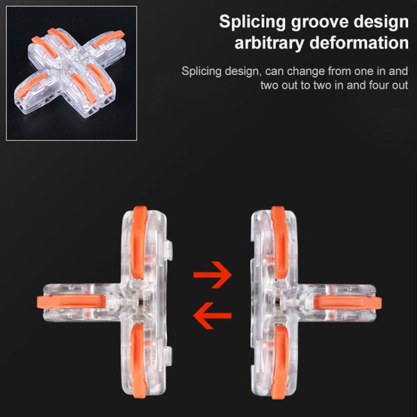 10 PCS T11 Household Universal T-Type Pressure-Free Stripping Quick-Distributing Terminal