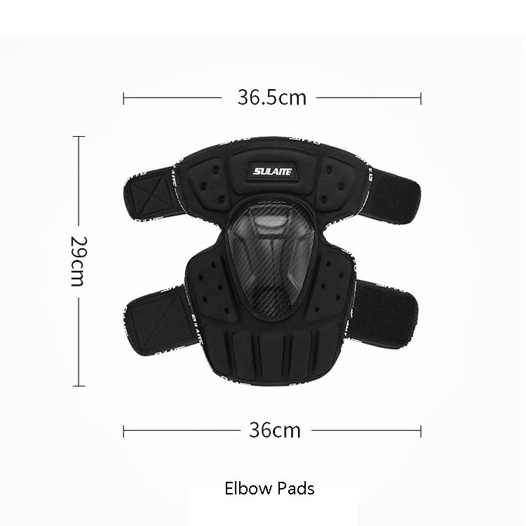 SULAITE Off-Road Motorcycle Windproof Warmth Drop-Proof Breathable Carbon Fiber Protective Gear, Knee Pads+Elbow Pads, Knee Pads