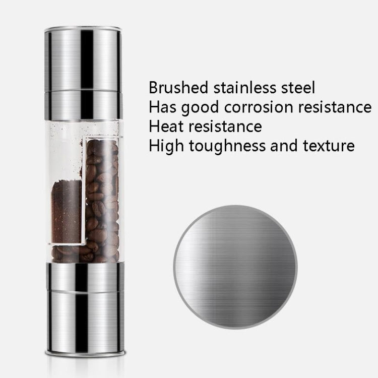 2 in 1 Stainless Steel Manual Pepper Mill Double-Head Pepper Mill