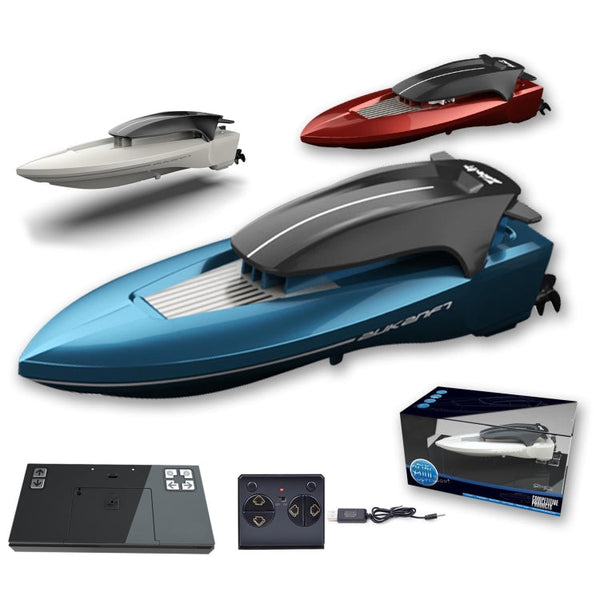 Children Mini Wireless Electric Speedboat Model Boat Simulation Remote Control Toy Boat, Red, Gray, Blue