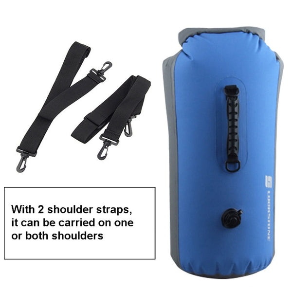 LUCKSTONE 60L Outdoor Rafting And River Tracing Waterproof Backpack Shoulder Bag Inflatable Swimming Bag Tote Bucket Bag