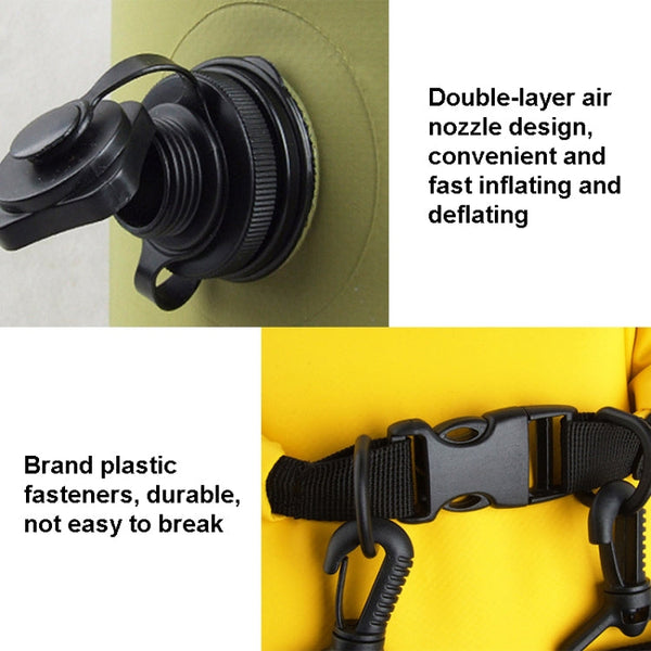 LUCKSTONE 60L Outdoor Rafting And River Tracing Waterproof Backpack Shoulder Bag Inflatable Swimming Bag Tote Bucket Bag