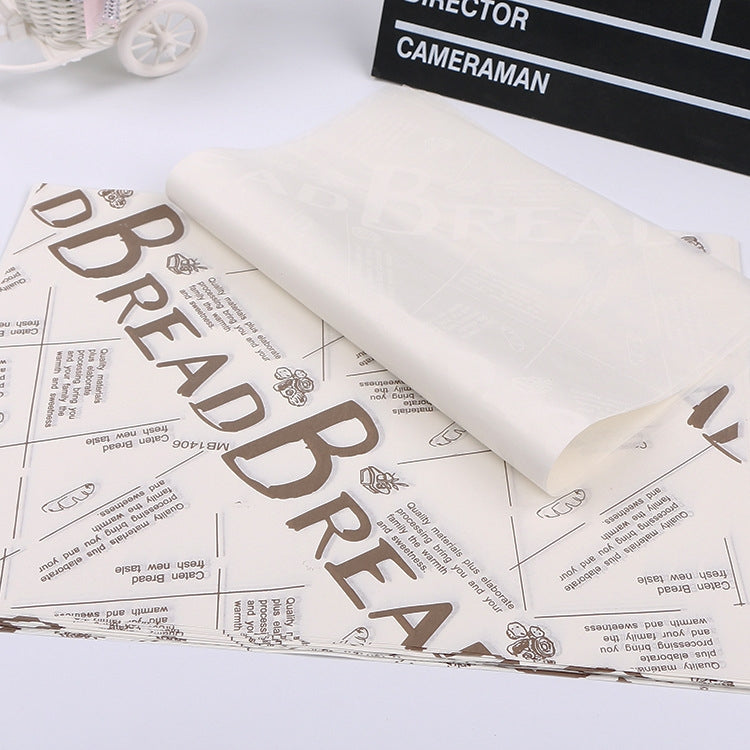 100 Sheets / Pack Cake Greaseproof Paper Baking Packaging Plate Paper Hamburger Paper, Colour: Classical Newspaper, Classical Newspaper, Color Pastry, Orange Tower, White English, Coffee English, Wheat English, Pure White, Thick Kraft Paper, Gray Tower...