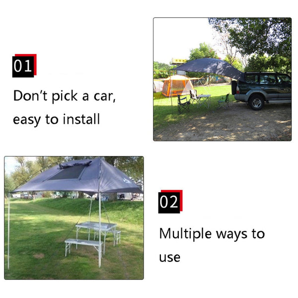 LADUTA Outdoor Self-Driving Tour Barbecue Camping Car Side Tent Car Tail Extension Tent Supplies