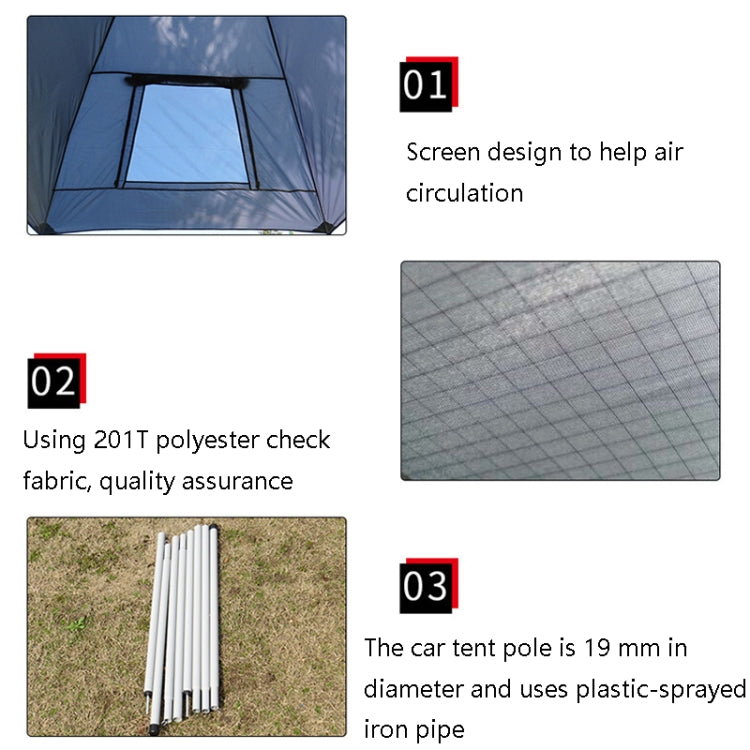 LADUTA Outdoor Self-Driving Tour Barbecue Camping Car Side Tent Car Tail Extension Tent Supplies