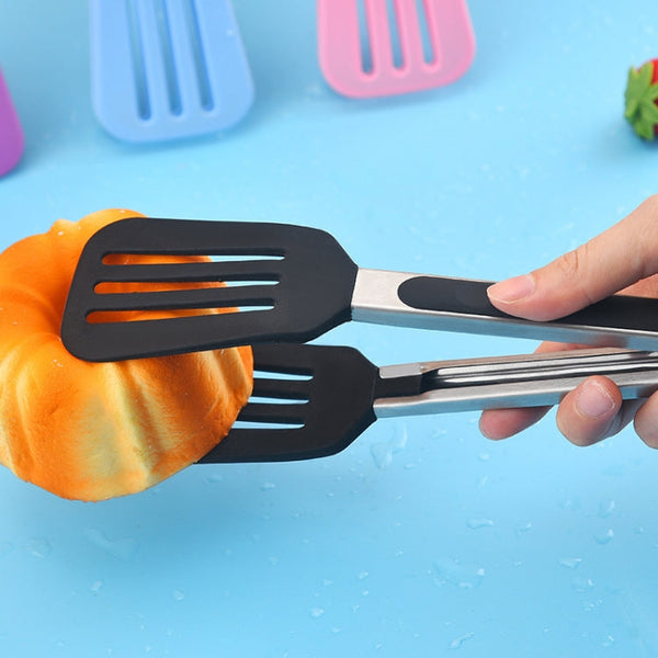 Kitchen Food Tongs Hotel Steak Tongs Insulated Long-Handled Bread Tongs Barbecue Clip Barbecue Clip, Bread Clip(Blue), Bread Clip(Black), Bread Clip(Purple), Bread Clip(Pink), Bread Clip(Red)