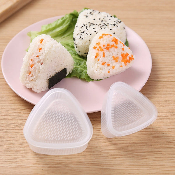 4 Sets Children Bento DIY Rice Ball Sushi Mold Set, Five Grid Sushi Box, Heart Star Bear, Four Flowers, Nigiri Sushi, Big Small Triangle