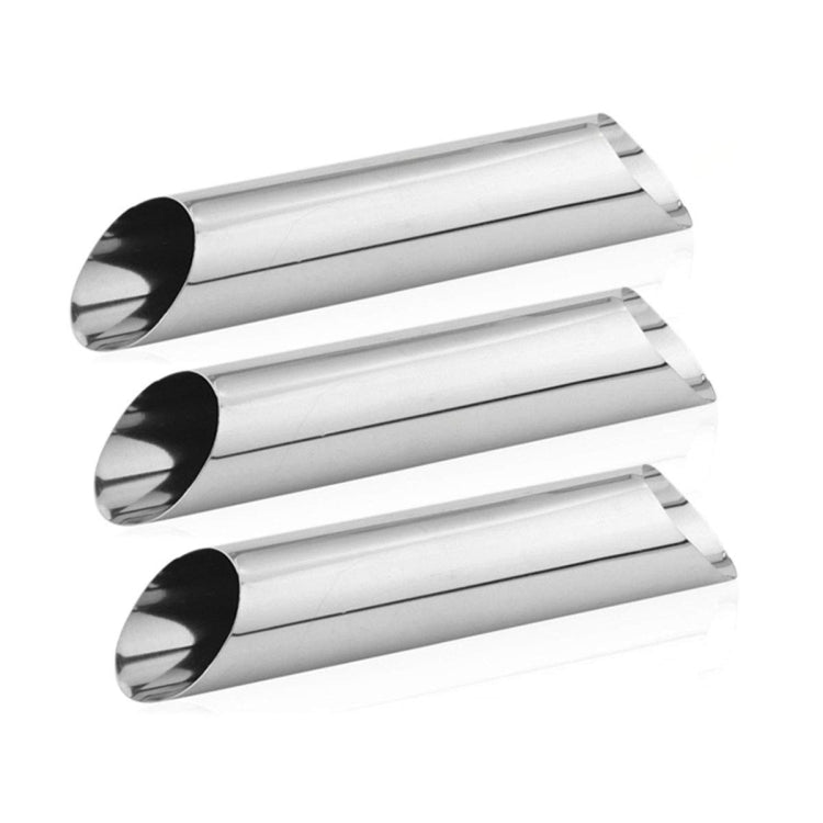 20 PCS Oblique Double-Head Stainless Steel Large Spiral Tube Non-Stick Croissant Mold Croissant Tool, 20 PCS Croissant Tool