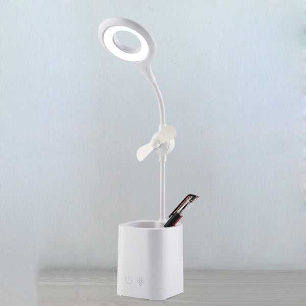 WS-8010 LED Fan Desk Lamp Bedside Desk USB Folding Desk Lamp, Water Drop, Ring, Pen Holder White Fan Blade, Pen Holder Yellow Fan Blade, Pen Holder Blue Fan Blade, Pen Holder Green  Fan Blade