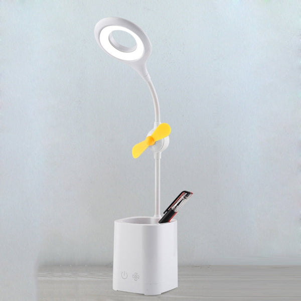 WS-8010 LED Fan Desk Lamp Bedside Desk USB Folding Desk Lamp, Water Drop, Ring, Pen Holder White Fan Blade, Pen Holder Yellow Fan Blade, Pen Holder Blue Fan Blade, Pen Holder Green  Fan Blade