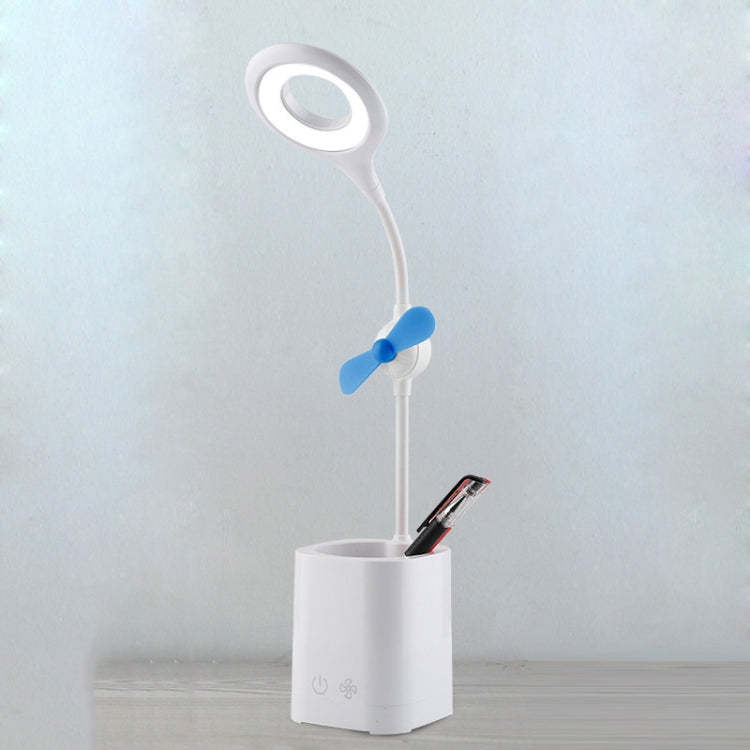 WS-8010 LED Fan Desk Lamp Bedside Desk USB Folding Desk Lamp, Water Drop, Ring, Pen Holder White Fan Blade, Pen Holder Yellow Fan Blade, Pen Holder Blue Fan Blade, Pen Holder Green  Fan Blade