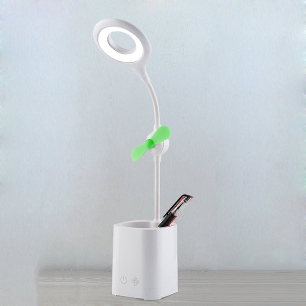 WS-8010 LED Fan Desk Lamp Bedside Desk USB Folding Desk Lamp, Water Drop, Ring, Pen Holder White Fan Blade, Pen Holder Yellow Fan Blade, Pen Holder Blue Fan Blade, Pen Holder Green  Fan Blade