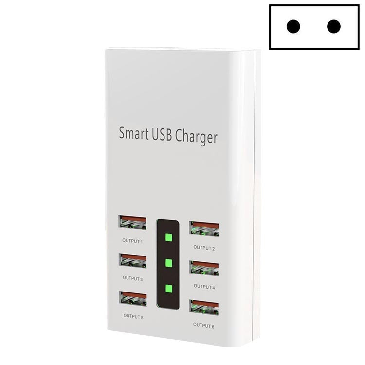 30W 2A Multi-Function 6-Port Charging Socket Universal Smart Phone And Tablet USB Charger, US Plug, EU Plug, UK Plug