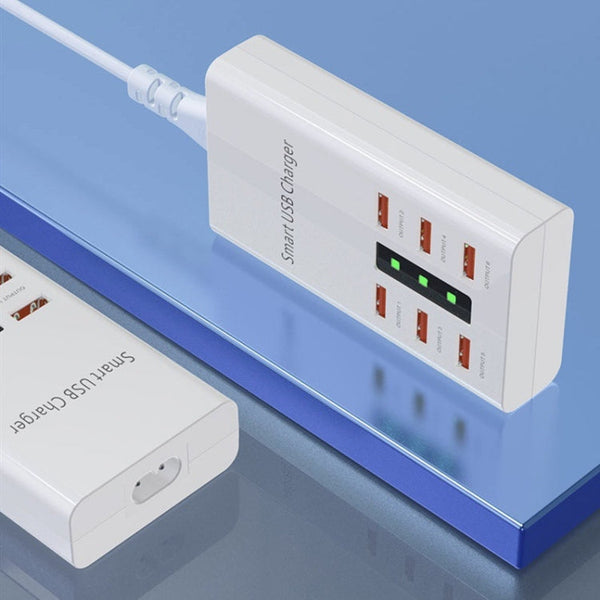 30W 2A Multi-Function 6-Port Charging Socket Universal Smart Phone And Tablet USB Charger, US Plug, EU Plug, UK Plug