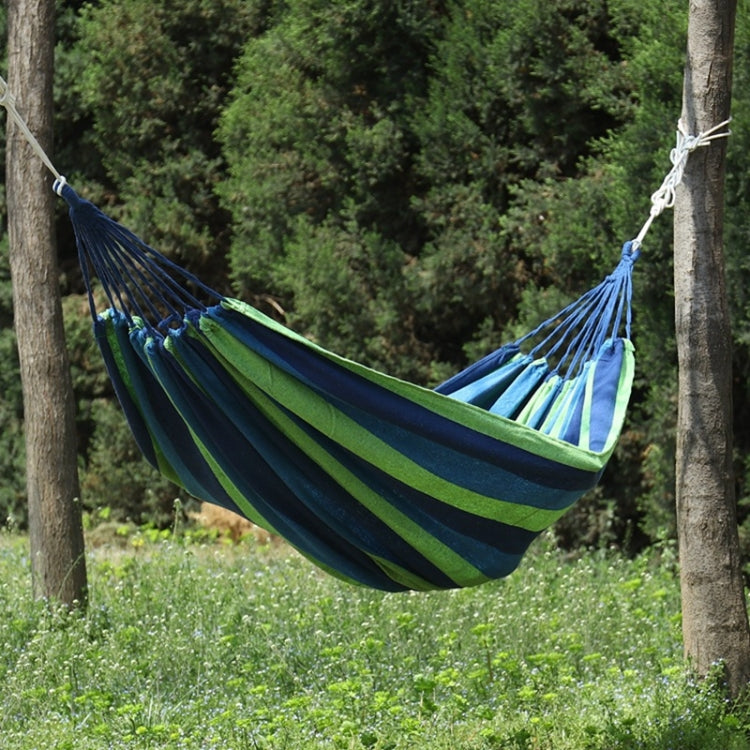 Thick Canvas Hammock Field Rollover Prevention Outdoor  Hammock Swing, 260x80 No Stick Single (Red Stripe), 260x80  Non-stick Single (Blue Stripes ), 260x100 No Stick (Red Stripes), 260x100 No Stick (Blue Stripes), 260x150 No Stick (Red Stripes）�������...