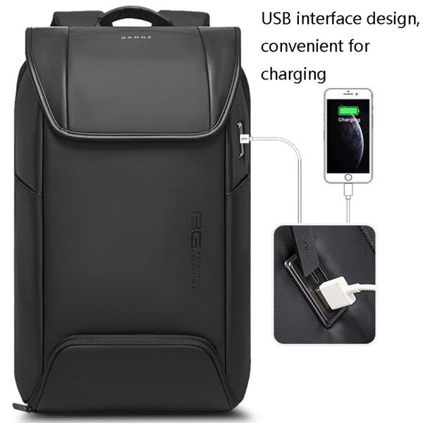 BANGE Men Anti-Theft Backpack Waterproof Large-Capacity Backpack Computer Bag