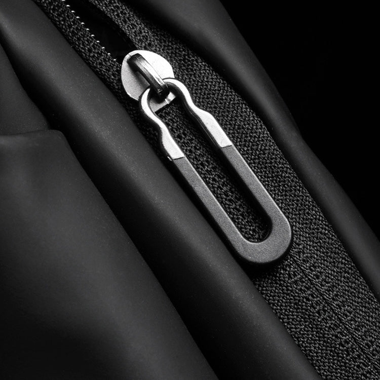 WEIXIER 8641 Men Running Waterproof Waist Bag Multifunctional Chest Bag Sports Leisure One-Shoulder Bag, Black, Dark Gray