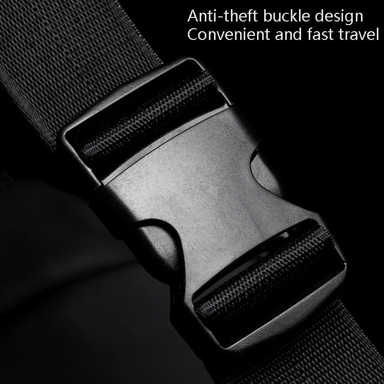 WEIXIER 8641 Men Running Waterproof Waist Bag Multifunctional Chest Bag Sports Leisure One-Shoulder Bag, Black, Dark Gray