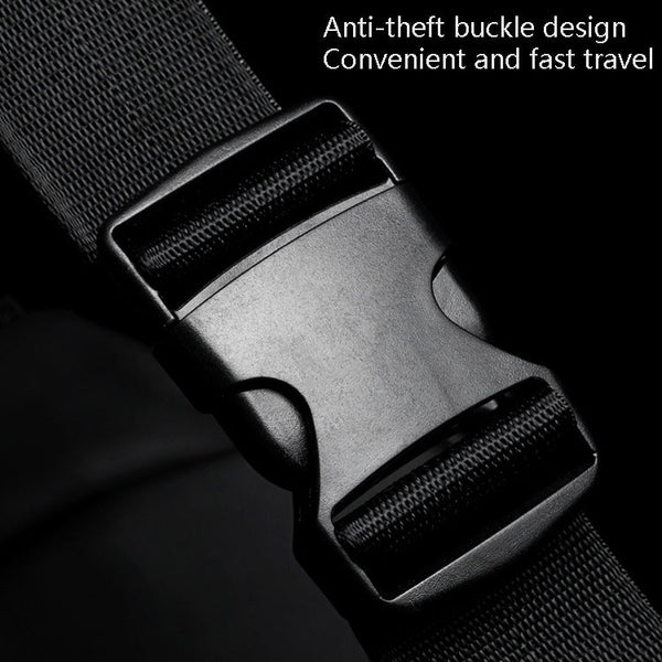 WEIXIER 8641 Men Running Waterproof Waist Bag Multifunctional Chest Bag Sports Leisure One-Shoulder Bag, Black, Dark Gray