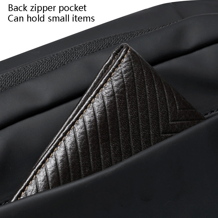 WEIXIER 8641 Men Running Waterproof Waist Bag Multifunctional Chest Bag Sports Leisure One-Shoulder Bag, Black, Dark Gray