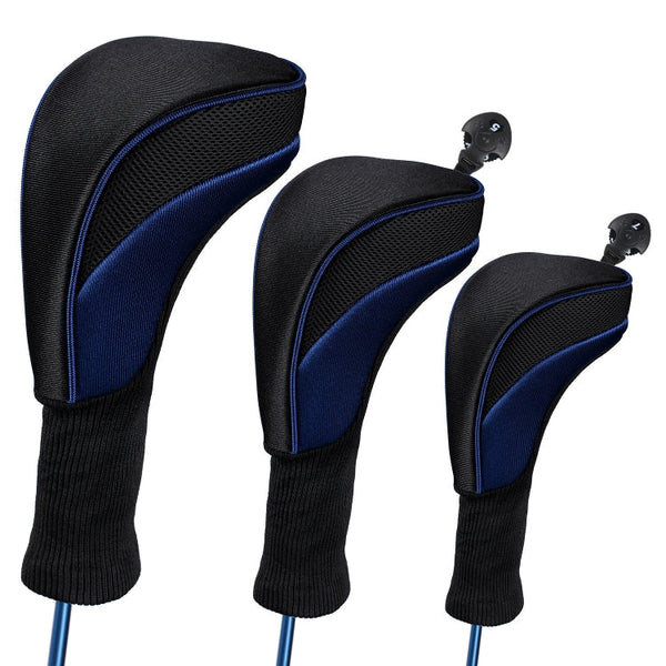 3 In 1 No.1 / No.3 / No.5 Clubs Protective Cover Golf Club Head Cover, HD-014 3 in 1 Blue, HD-014 3 in 1 Black, HD-014 3 in 1 Red