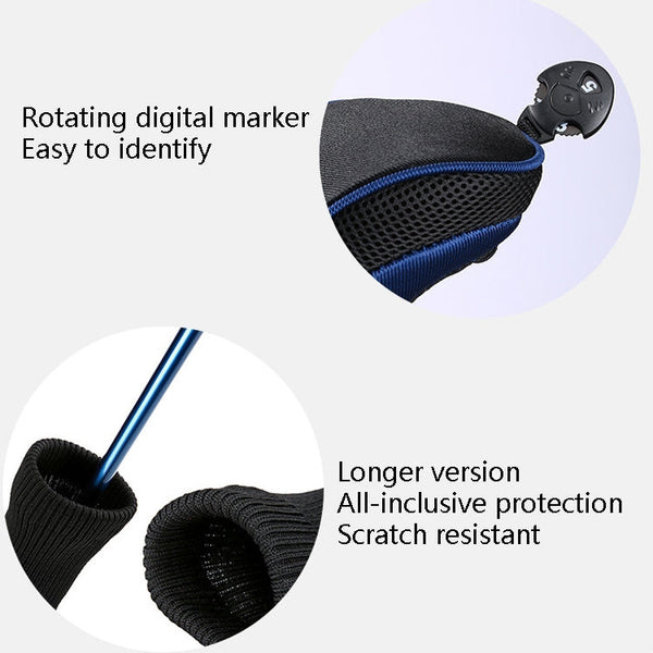 3 In 1 No.1 / No.3 / No.5 Clubs Protective Cover Golf Club Head Cover, HD-014 3 in 1 Blue, HD-014 3 in 1 Black, HD-014 3 in 1 Red