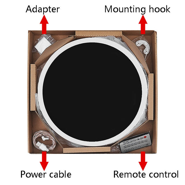 6620 12 Inch LED Simple Wall Clock Living Room Round Silent Digital Temperature And Humidity Electronic Clock
