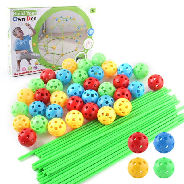 87 in 1 DIY Assembling Play House DIY Children Tent Building Toy, Style: