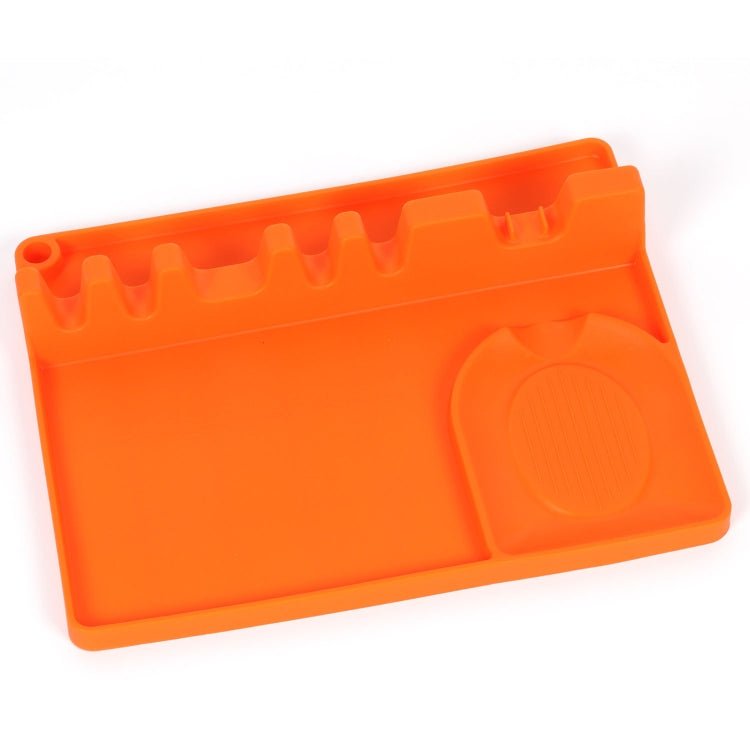 2 in 1 Kitchen Silicone Spoon Holder Shelf, Large (Gray), Medium (Gray), Large (Black), Medium (Black), Large (Red), Medium (Red), Large (Blue), Medium (Blue), Large (Orange), Medium (Orange), Large (Green), Medium (Green)