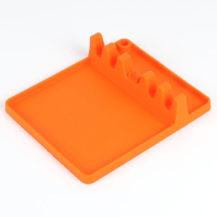 2 in 1 Kitchen Silicone Spoon Holder Shelf, Large (Gray), Medium (Gray), Large (Black), Medium (Black), Large (Red), Medium (Red), Large (Blue), Medium (Blue), Large (Orange), Medium (Orange), Large (Green), Medium (Green)