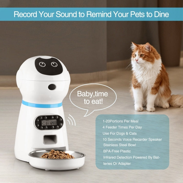 Pet Auto Feeding Intelligent Feed Stainless Steel Food Dish