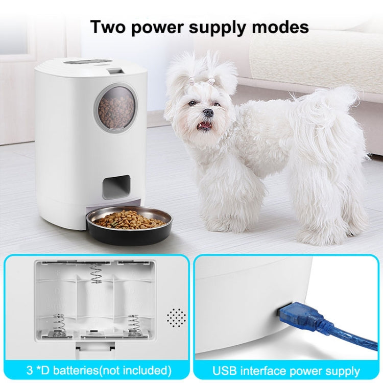 4.5L Smart Pet Cat Dog Bowl Food Automatic Dispenser Feeder  With Timer Auto Electronic Feeder With Metal Food Tray