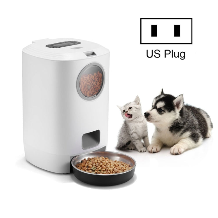 4.5L Smart Pet Cat Dog Bowl Food Automatic Dispenser Feeder  With Timer Auto Electronic Feeder With Metal Food Tray