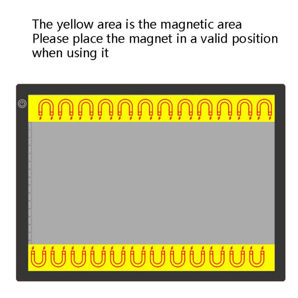 Copy Station Anime Drain Station LED Copy Board With Magnetic Suction Light Board Drawing Plate With USB Cable, A4 3 Gear Dimming (Black), A4 Stepless Dimming (Black), A3 3 Gear Dimming (Black), A3 Stepless Dimming (Black)