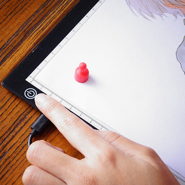 Copy Station Anime Drain Station LED Copy Board With Magnetic Suction Light Board Drawing Plate With USB Cable, A4 3 Gear Dimming (Black), A4 Stepless Dimming (Black), A3 3 Gear Dimming (Black), A3 Stepless Dimming (Black)