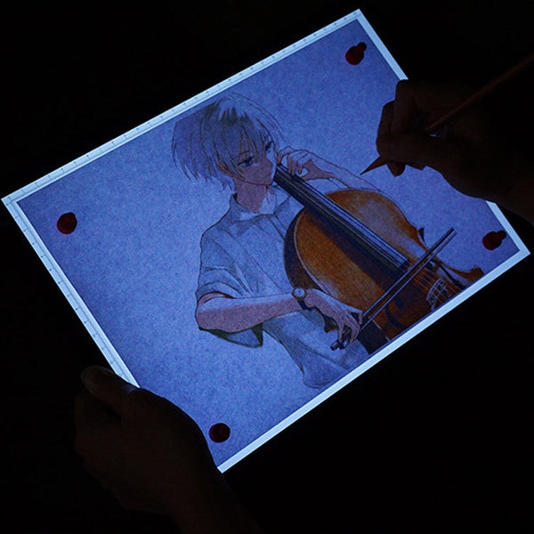 Copy Station Anime Drain Station LED Copy Board With Magnetic Suction Light Board Drawing Plate With USB Cable, A4 3 Gear Dimming (Black), A4 Stepless Dimming (Black), A3 3 Gear Dimming (Black), A3 Stepless Dimming (Black)