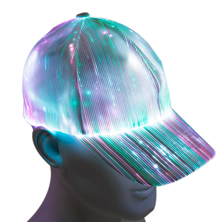 LED Fiber Optic Luminous Hat Couple Luminous Hat Outdoor Luminous Cap Performance Hat