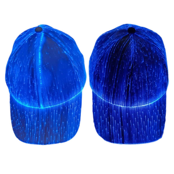 LED Fiber Optic Luminous Hat Couple Luminous Hat Outdoor Luminous Cap Performance Hat