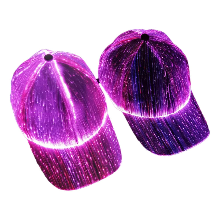 LED Fiber Optic Luminous Hat Couple Luminous Hat Outdoor Luminous Cap Performance Hat