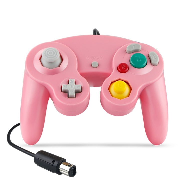 2 PCS Single Point Vibrating Controller Wired Game Controller For Nintendo NGC / Wii, White, Pink, Yellow, Red, Purple, Green, Blue, Black, Silver, Orange