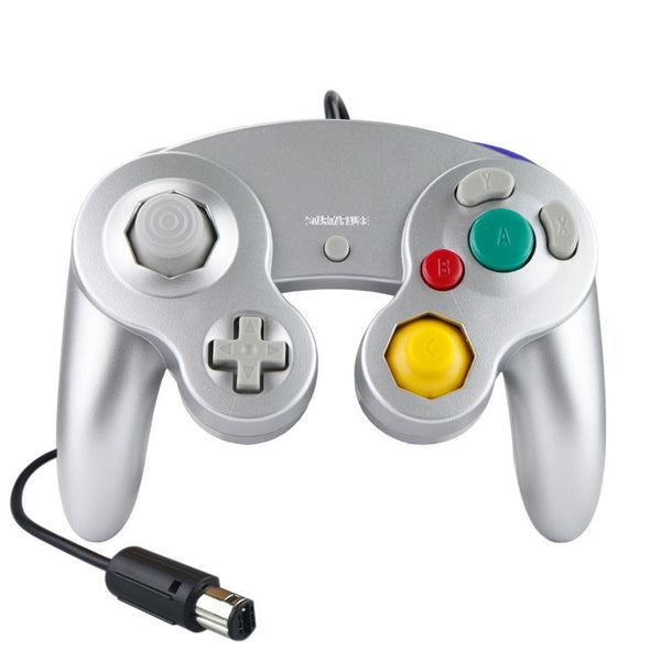 2 PCS Single Point Vibrating Controller Wired Game Controller For Nintendo NGC / Wii, White, Pink, Yellow, Red, Purple, Green, Blue, Black, Silver, Orange