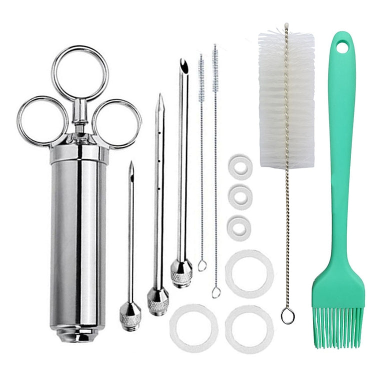 Stainless Steel Spice Syringe Barbecue Tool Turkey Needle Set