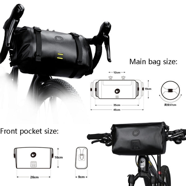 Rhinowalk X21998 Full 12L Waterproof Large Capacity Front Hanging Bag Off-Road Long-Distance Cycling Bag, Rhinowalk X21998